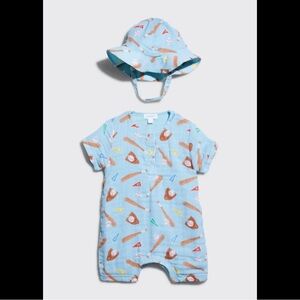 Angel Dear Baseball Romper with Hat